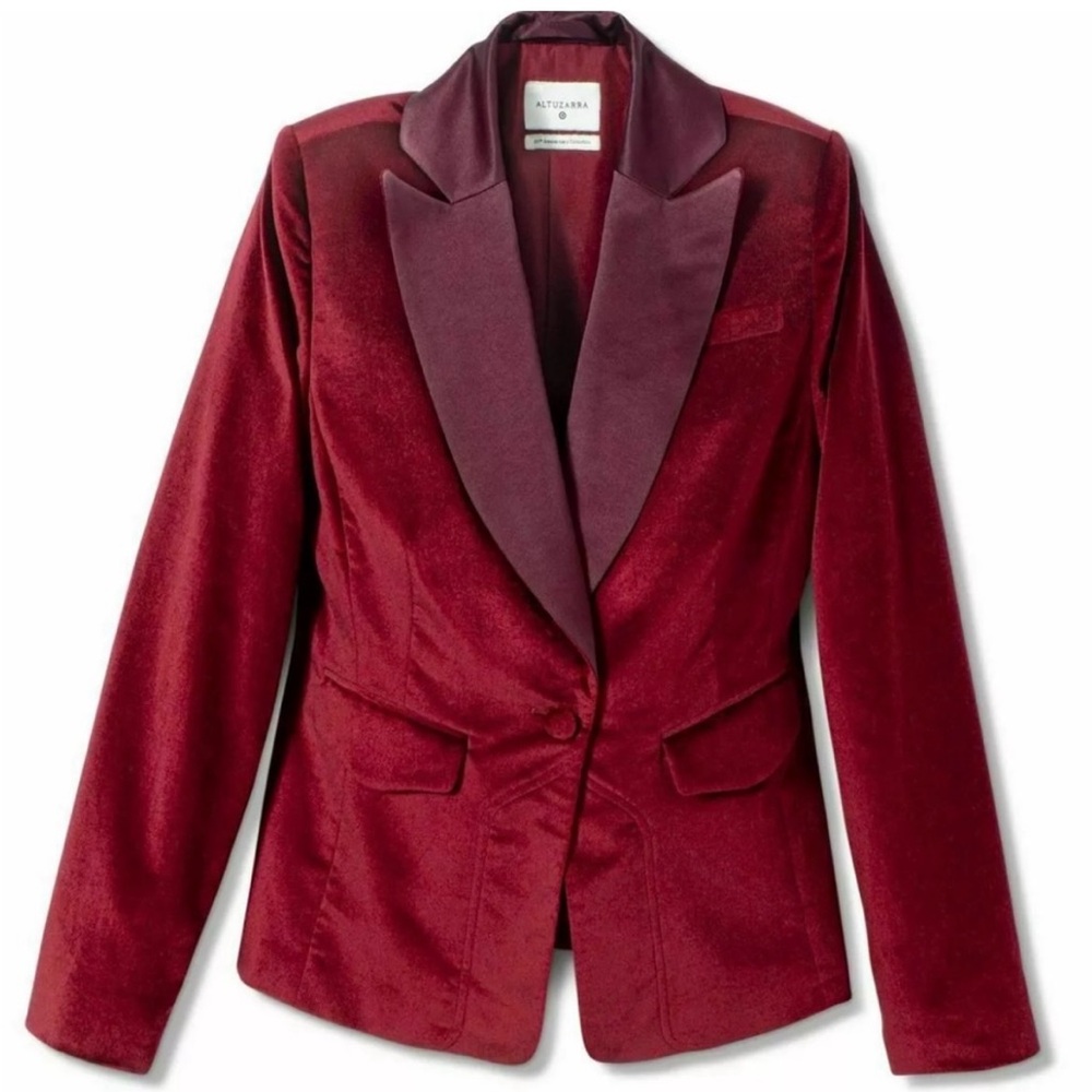 Altuzarra x Target Red Velvet Blazer with Satin Combo Lapels